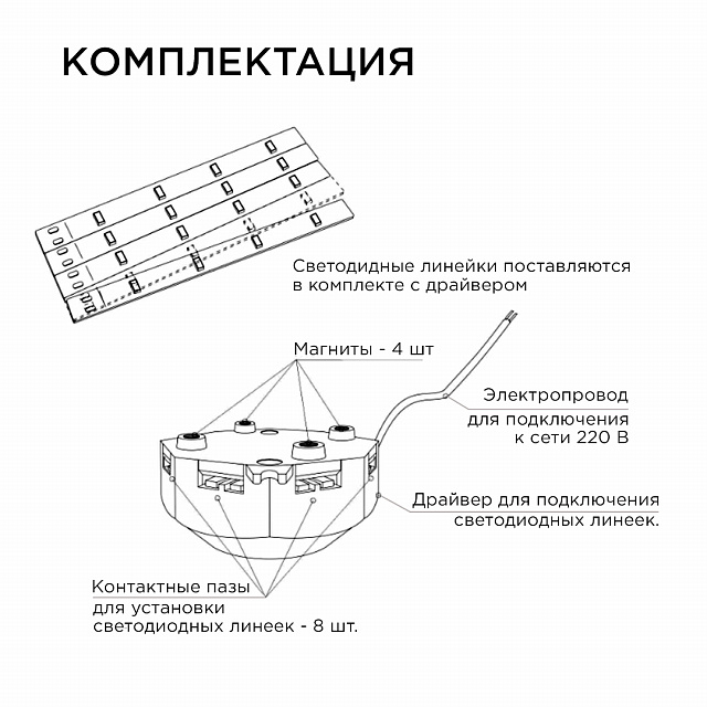 02-42 Комплект светод. линеек "Звездочка"