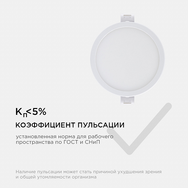 06-15 Светодиодная панель встраиваемая круглая 220В