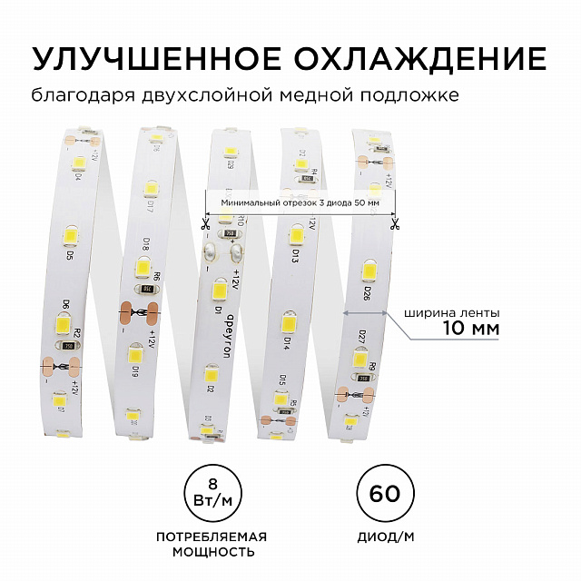 00-120 Светодиодная лента 12В SMD 2835
